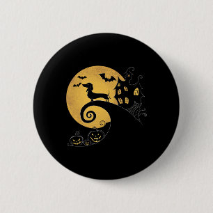 Halloween Dackel Würstchen Dackel Moonshine Sausag Button