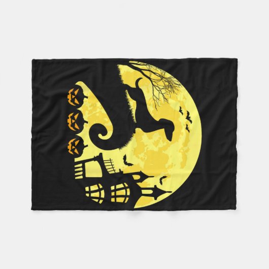 Halloween Dackel Würstchen Dackel Moonshine Sausag Fleecedecke (Vorderseite (Horizontal))