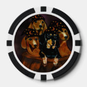 Halloween-Dackeln Pokerchips (Vorderseite)