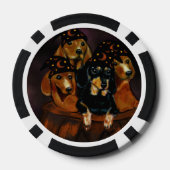 Halloween-Dackeln Pokerchips (Rückseite)