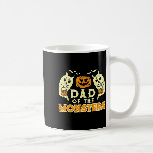 Halloween Dad Of Monsters Funny Family Costume Pap Kaffeetasse (Rechts)