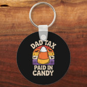 Halloween Dad Tax Paid In Candy Corn Schlüsselanhänger (Vorderseite)