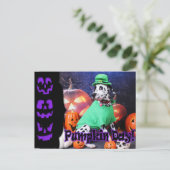 Halloween - Dalmatiner - Bindestrich Postkarte (Stehend Vorderseite)
