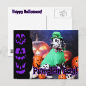 Halloween - Dalmatiner - Bindestrich Postkarte (Vorne/Hinten)