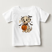 Halloween Dalmatiner Dog Trick oder Tree Baby T-shirt (Vorderseite)