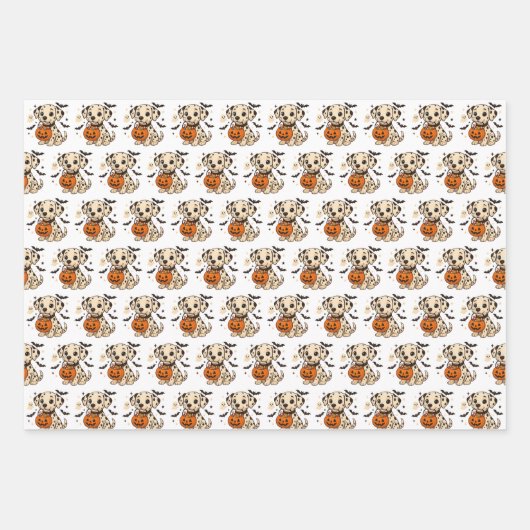 Halloween Dalmatiner Dog Trick oder Tree Geschenkpapier Set (Vorderseite 3)