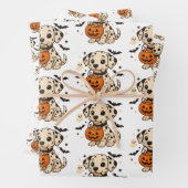 Halloween Dalmatiner Dog Trick oder Tree Geschenkpapier Set (Beispiel)
