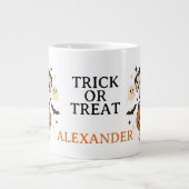 Halloween Dalmatiner Dog Trick oder Tree Jumbo-Tasse (Vorderseite)