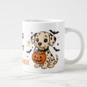 Halloween Dalmatiner Dog Trick oder Tree Jumbo-Tasse (Rechts)