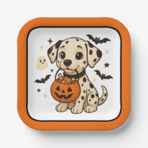 Halloween Dalmatiner Dog Trick oder Tree