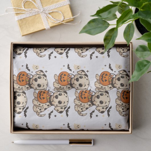 Halloween Dalmatiner Dog Trick oder Tree Seidenpapier (Geschenk)