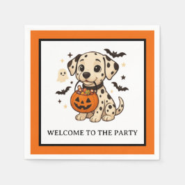 Halloween Dalmatiner Hundtrick oder Treat Party Serviette