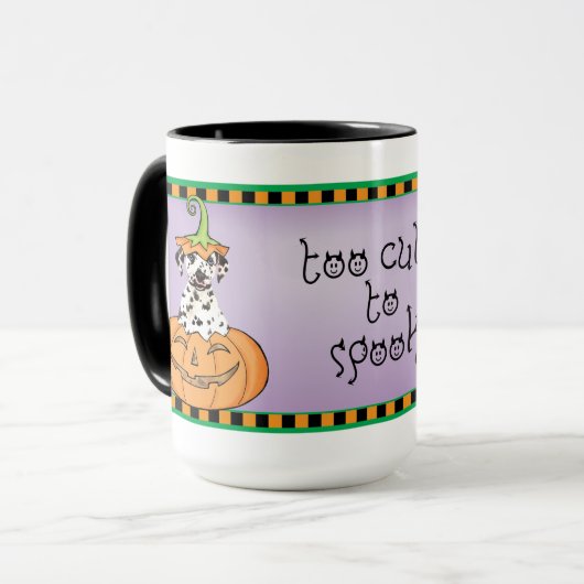 Halloween-Dalmatiner Tasse (Vorderseite Links)