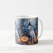 Halloween-Dalmatinie mit Pumpkins Beängstigend Kaffeetasse (VorderseiteRechts)