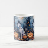 Halloween-Dalmatinie mit Pumpkins Beängstigend Kaffeetasse (Mittel)