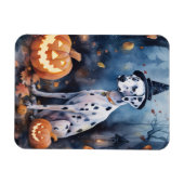 Halloween-Dalmatinie mit Pumpkins Beängstigend Magnet (Horizontal)