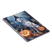 Halloween-Dalmatinie mit Pumpkins Beängstigend Notizblock (Rechte Seite)