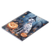 Halloween-Dalmatinie mit Pumpkins Beängstigend Notizblock (Linke Seite)