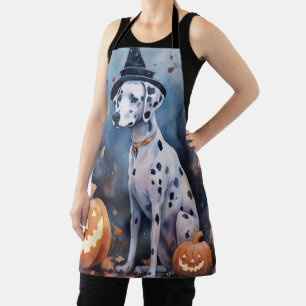 Halloween-Dalmatinie mit Pumpkins Beängstigend Schürze