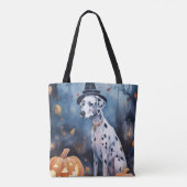 Halloween-Dalmatinie mit Pumpkins Beängstigend Tasche (Rückseite)