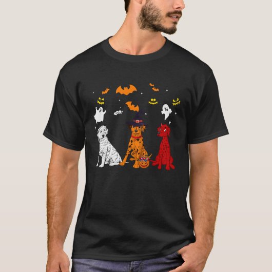 Halloween dalmatinische Hunde Mummy Hexendemon Cos T-Shirt (Vorderseite)