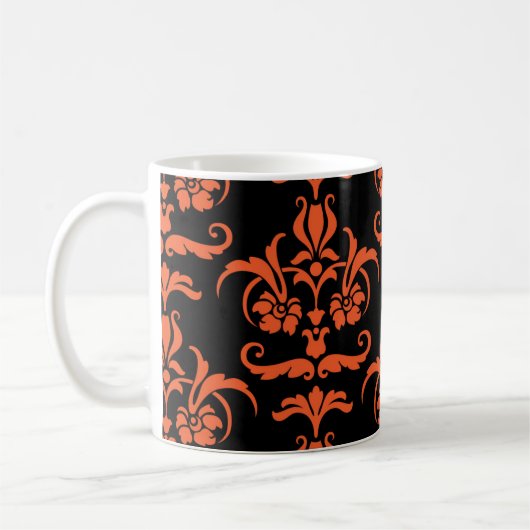 Halloween Damask 01 Tasse (Links)