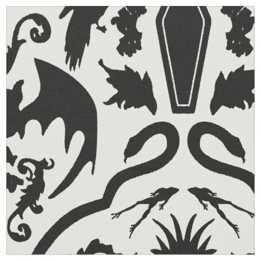 Halloween-Damask Stoff (Nahaufnahme)
