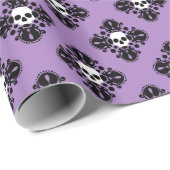 Halloween-Damast, elegantes Muster Geschenkpapier (Rolleneckpunkt)