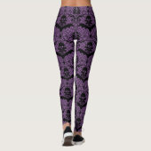 Halloween-Damast lila Leggings (Rückseite)