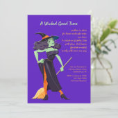 Halloween Dame Einladung (Stehend Vorderseite)