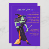 Halloween Dame Einladung (Vorne/Hinten)