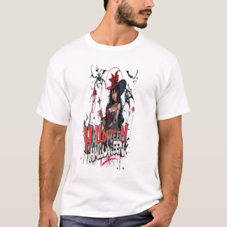 Halloween Damen Graffiti Kunst 3D Familie T-Shirt