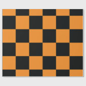 Halloween-Damier-Muster Geschenkpapier (Flach)