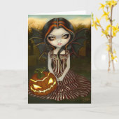 "Halloween-Dämmerungs-" Gruß-Karte Karte (Gelbe Blume)