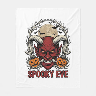 Halloween-Dämonen-Shirt mit Vintage-Engraving Kürb Fleecedecke