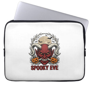 Halloween-Dämonen-Shirt mit Vintage-Engraving Kürb Laptopschutzhülle
