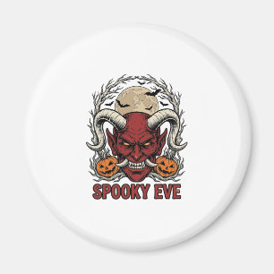 Halloween-Dämonen-Shirt mit Vintage-Engraving Kürb Magnet