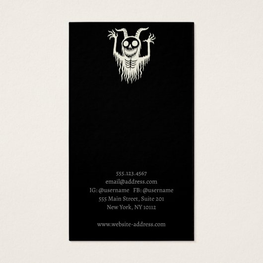 Halloween-Dämonensprengkarte (Rückseite)