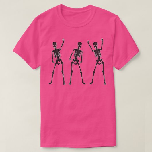 Halloween Dance Forever Dancing Black Skeletons  T-Shirt (Design vorne)