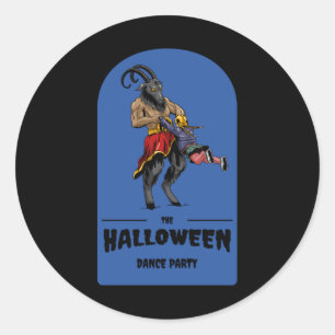 Halloween Dance Party Baphomet Clothing Funny Runder Aufkleber