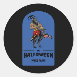 Halloween Dance Party Baphomet Clothing Funny Runder Aufkleber