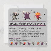 Halloween Dance Party Einladung (Vorderseite)