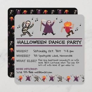 Halloween Dance Party Einladung