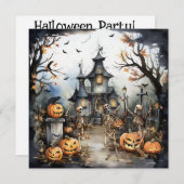 Halloween Dance Party Einladung (Vorne/Hinten)