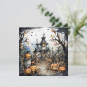 Halloween Dance Party Einladung (Stehend Vorderseite)