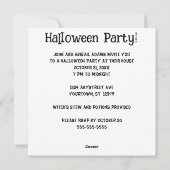 Halloween Dance Party Einladung (Rückseite)