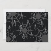 Halloween Dance Party, Line Dancing Skelette Einladung (Rückseite)