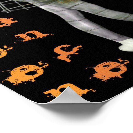 Halloween Dance Steampunk Rusty Goth Mannequin Poster (Ecke)