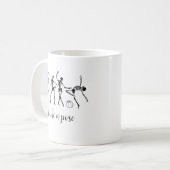 Halloween Dancing Skeleton Anpassen Funny Text Kaffeetasse (Vorderseite Links)