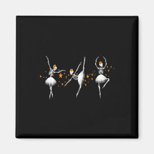 Halloween Dancing Skeleton Ballerina Ballerina Bal Magnet